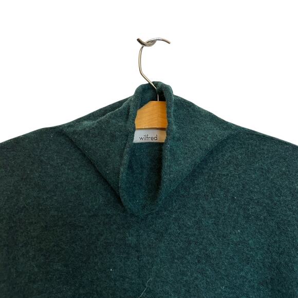 Aritzia Wilfred Lorin Sweater Knit Wool-Cashmere Turtleneck Tie Emerald Green M - Picture 4 of 9